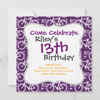 Fun Bike Route Fixie Radtour Muster Einladung