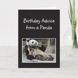 Fun Birthday Advice von Panda Bär Tier Spaß Karte