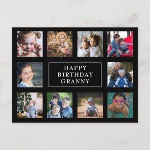 Fun Birthday Foto Collage Postcard Postkarte