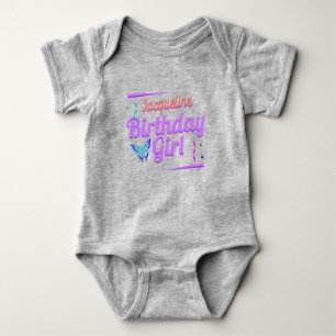 Fun Birthday Girl mit Babyname Baby Strampler