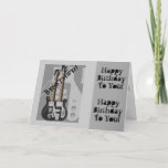 Fun, birthday greeting for brother, guitar. karte<br><div class="desc">In Gitarrengarten ist Gray ready to wish any rocker brother a happy rockin' birthday. My Funny Mind Greetings.</div>