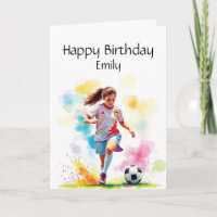 Fun Birthday Individuelle Name Girls Soccer Player