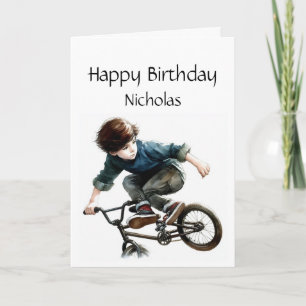 Fun Birthday Individuelle Name Wettkampf Biking Karte
