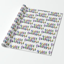 Fun Birthday Mice Geschenkpapier