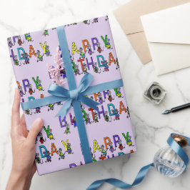Fun Birthday Mice Geschenkpapier