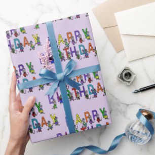 Fun Birthday Mice Geschenkpapier