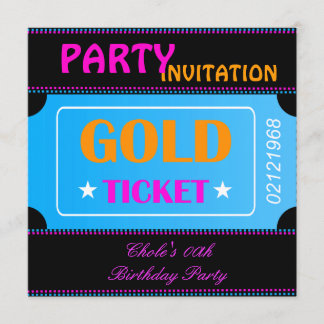 Fun Birthday Party Girls Teen Tweens Hot Pink Einladung