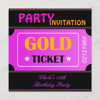 Fun Birthday Party Girls Teen Tweens Hot Pink Einladung