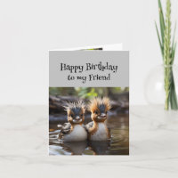 Fun Birthday Wonderful Friend Niedliche Vögel
