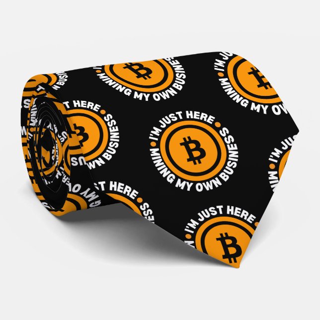 Fun Bitcoin NUR MEIN EIGENES GESCHÄFTSKYPTO MINIMI Krawatte (Gerollt)