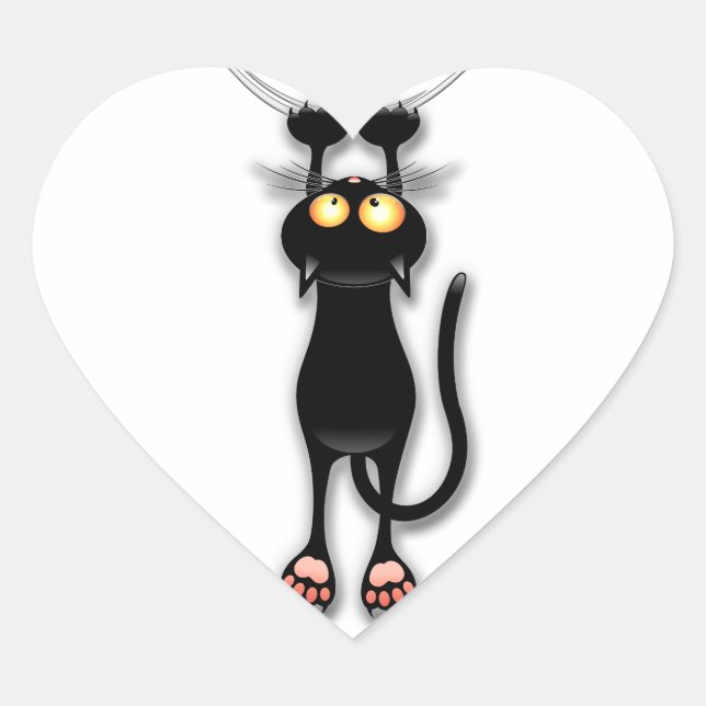 Fun Black Cat Absturz Sticker (Vorderseite)