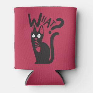 Fun Black Cat Innocent Prank Joke Red Cartoon Dosenkühler
