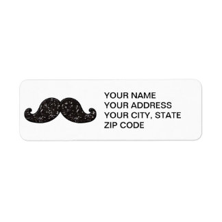 FUN BLACK GLITZER MUSTACHE