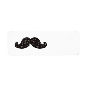 FUN BLACK GLITZER MUSTACHE
