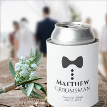 Fun Black Krawatte Trauzeuge Hochzeitsschaum kann 
