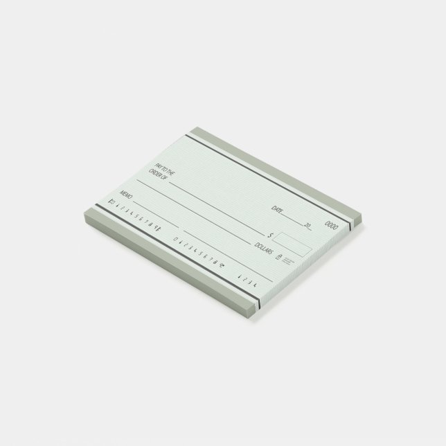 Fun "Blank Rain Karos" Post-it Klebezettel (angewinkelt)