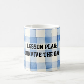 Fun Blue and White Sarcastic quote for teachers Kaffeetasse