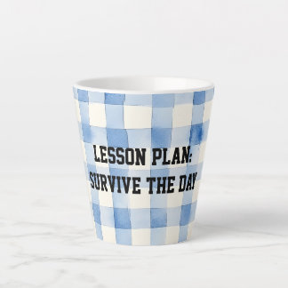 Fun Blue and White Sarcastic quote for teachers Milchtasse