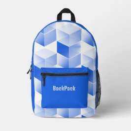 Fun Blue Cubes, Personalisiert Bedruckter Rucksack