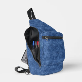Fun Blue Denim Muster Crossbody Bag