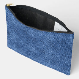 Fun Blue Denim Muster Zubehörtasche