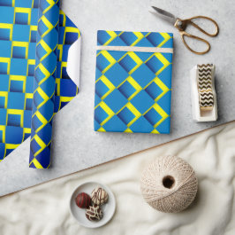 Fun Blue Dimensional Geschenkpapier