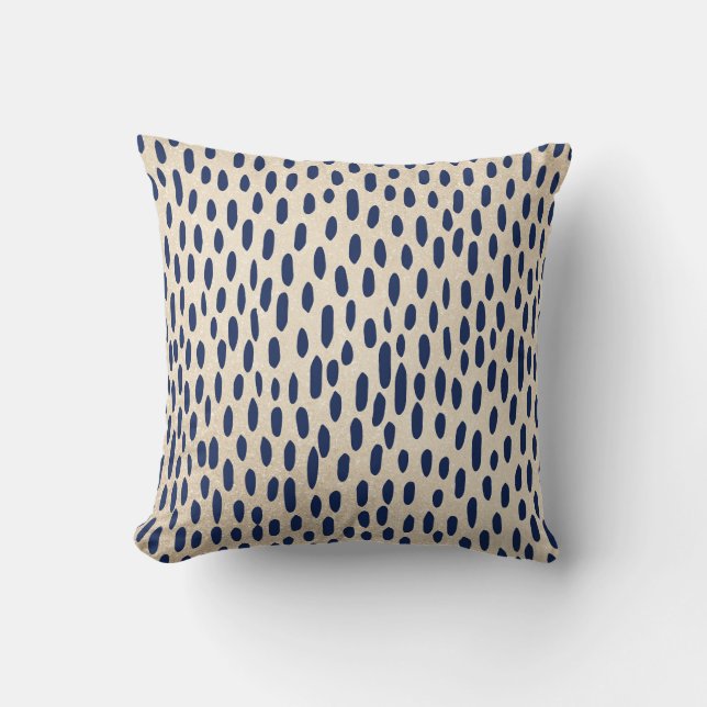 Fun blue dots cushion kissen (Vorderseite)
