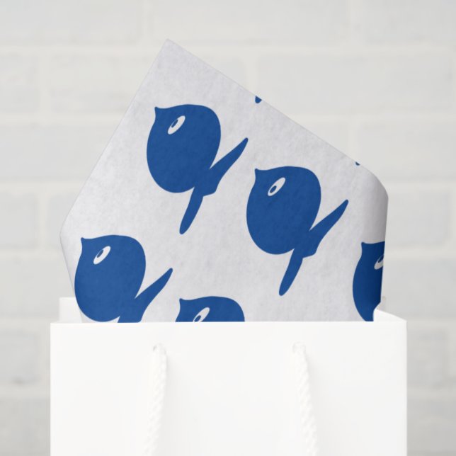 Fun Blue Fish Seidenpapier (Geschenk Tasche)