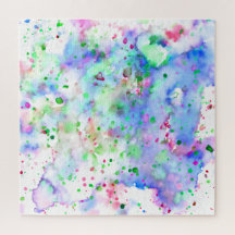 Fun Blue Lila Pink & Green Paint Spritzer
