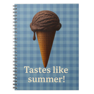 Fun Blue Spiral School Notebook Notizblock