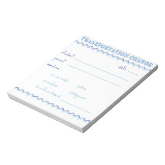Fun Blue Transportation ändern Notepad Notizblock