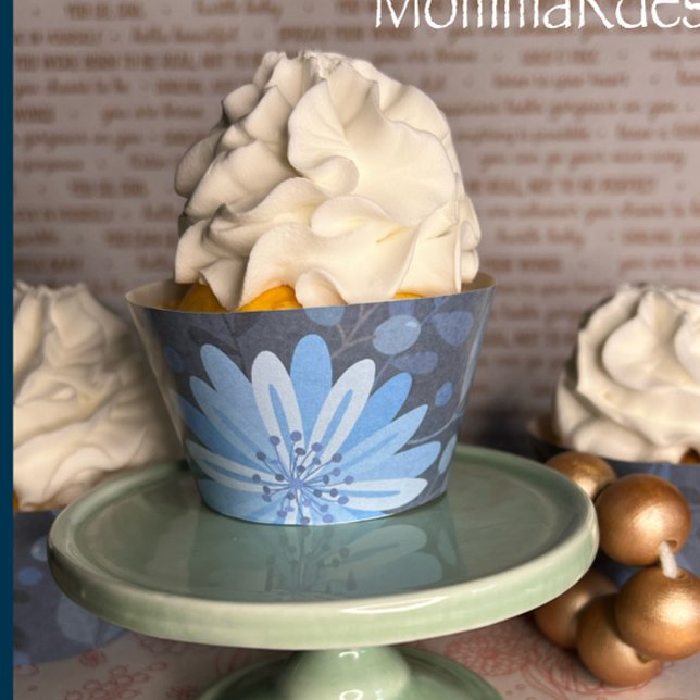 Fun Blume Kuchenwickler, Blaue Kuchenwrappern (Von Creator hochgeladen)