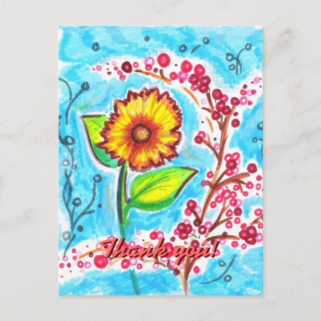Fun Blume Postkarte (Vorderseite)