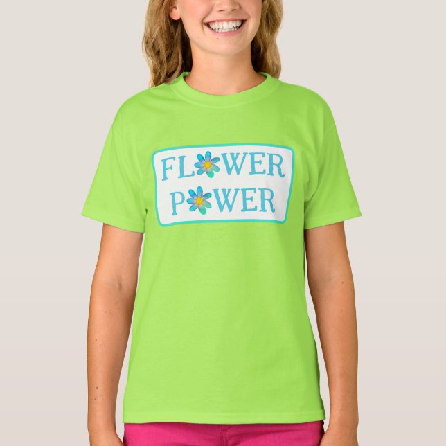 Fun Blume Power Girls' T - Shirt (Vorderseite)