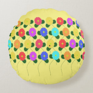 Fun-Blume Rundes Kissen