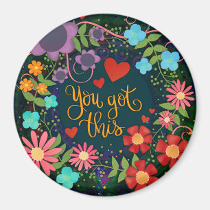 Fun Blumenherz Inspiriere Zitatanreize Magnet