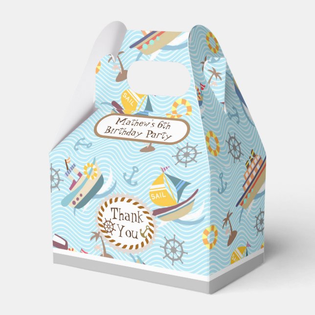 Fun Boats Blue Gevor Box Geschenkschachtel (Vorderseite)