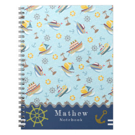 Fun Boats Blue Notizblock