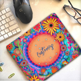 Fun Boho Bloral individuell anpassbare Telefoninsp Mousepad