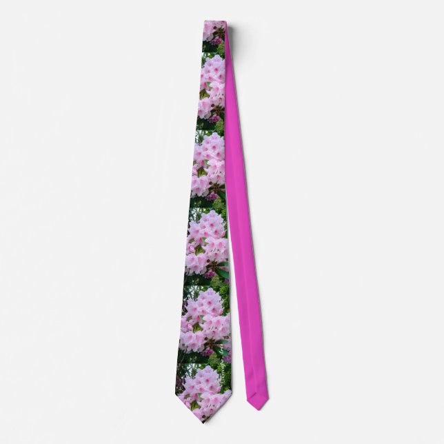 Fun Bold Loud Pink Floral Botanical Mens Krawatte (Vorderseite)