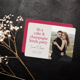 Fun Bold Typografie Magenta Pink Wedding Save The Date