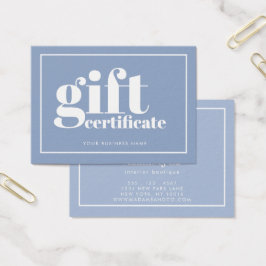 Fun Bold Typografy Two Tone Gift Certificate