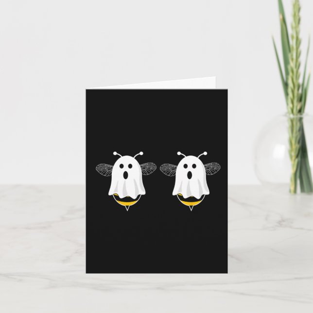 Fun Boo Bees Paare Halloween-Kostüm für Frauen Karte (Vorderseite)