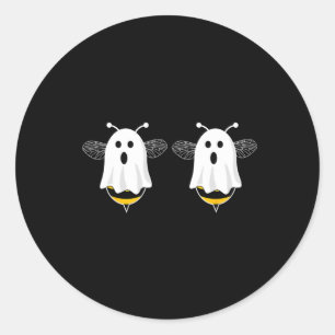 Fun Boo Bees Paare Halloween Kostüm für Frauen Runder Aufkleber