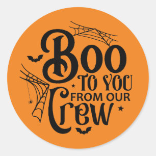 Fun boo Crew Halloween Runder Aufkleber