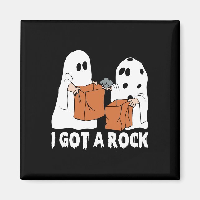 Fun Boo Ghost Beängstigend Got ich Rock Halloween Magnet (Vorne)