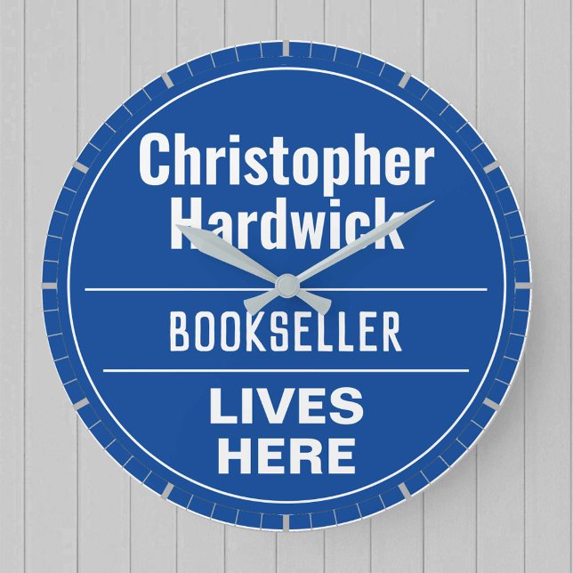 Fun Bookseller Wall Plaque Stil Große Uhr (Von Creator hochgeladen)