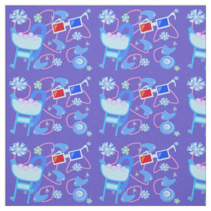 Fun Boomerangs 3-D Brillen Fifties Retro Muster Stoff