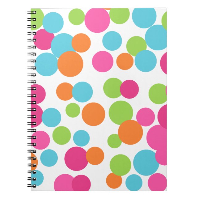 Fun Bouncing Dots Notebook Notizblock (Vorderseite)