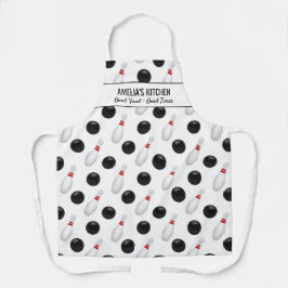 Fun Bowling Ball Button Custom Koch Bowler Name Sc Schürze